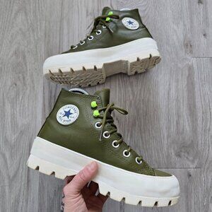 Converse | CTAS Lugged olive green leather Gore-Tex platform sneakers | WMS 5.5